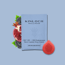 Load image into Gallery viewer, CBZ™- CBN + CBD Pomegranate Berry Gummy Drops-01