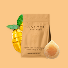 Load image into Gallery viewer, Refresh™- CBG + CBD Mango Gummy Drop-01