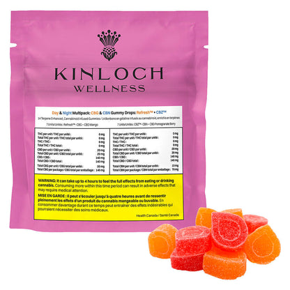 Day & Night Multipack: CBG & CBN Gummy Drops: Refresh™ + CBZ™-03