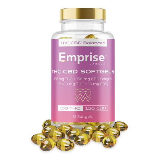 150 mg THC + 150 mg CBD Softgels-01