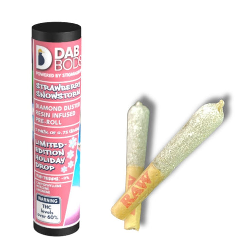 Strawberry Snowstorm Diamond Dusted Resin Infused Pre-Rolls-01