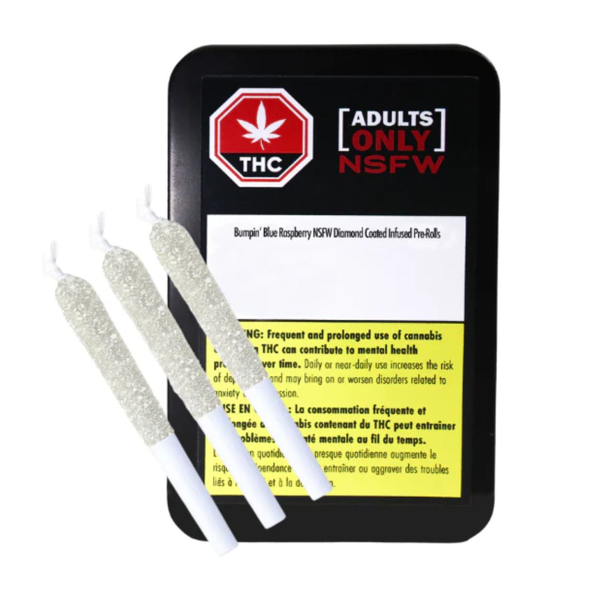 Bumpin' Blue Raspberry NSFW Diamond Coated Infused Pre-Rolls-01