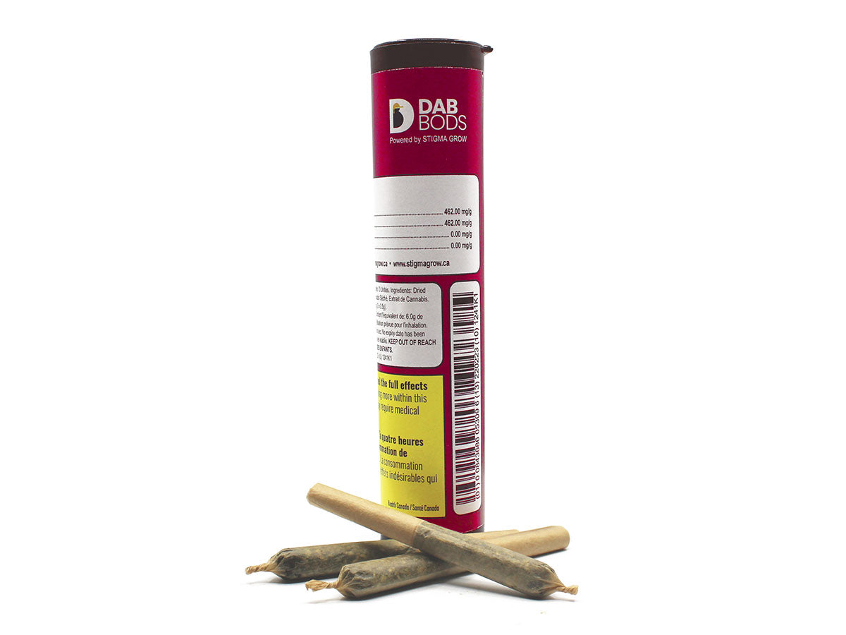 Dab Bods Strawberry Freeze Resin Infused Pre-Rolls-02