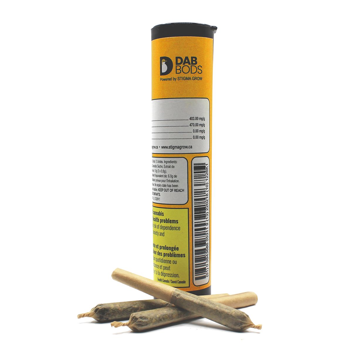 Dab Bods Orange Hill Shatter Infused Pre-Rolls-01