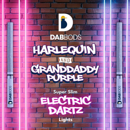 Dab Bods Harlequin and Granddaddy Purple Super Slim Electric Dartz-02