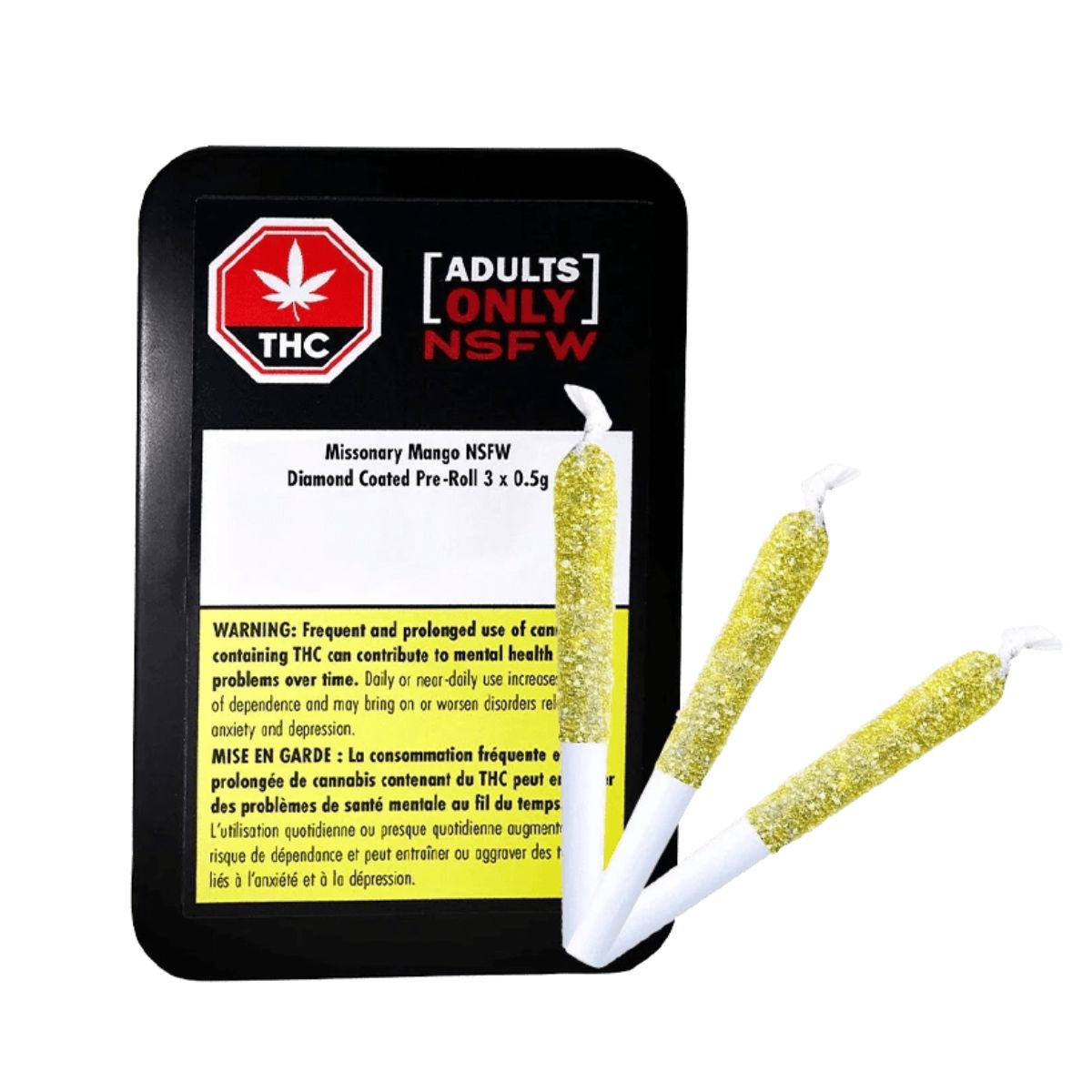 Missionary Mango NSFW Diamond Coated Infused Pre-Rolls-01