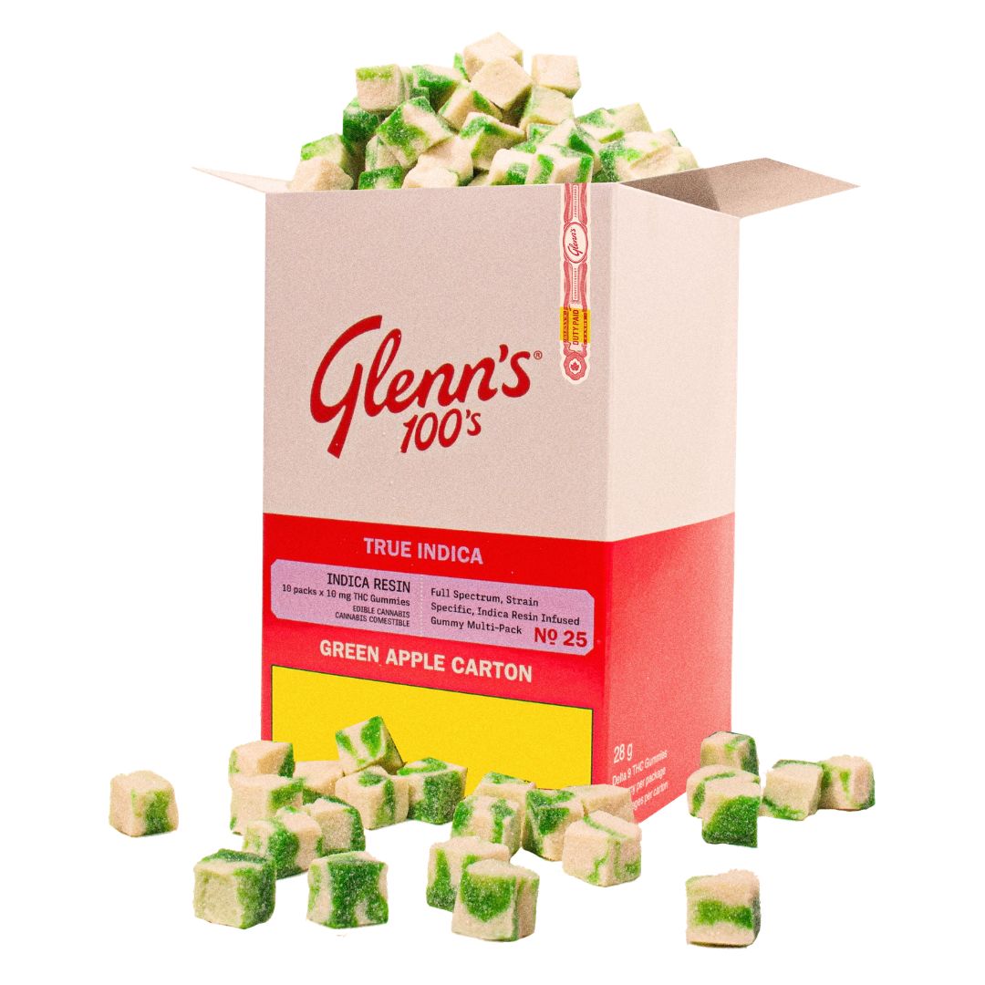 Glenn’s 100's No.25 True Indica Resin - Green Apple carton-01