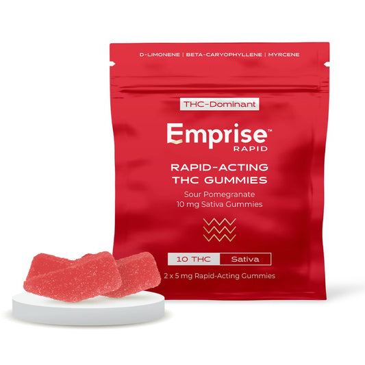 Sour Pomegranate 10 mg THC Sativa Gummies-01