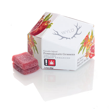 Real Fruit Pomegranate 1:1 THC:CBD Gummies-01