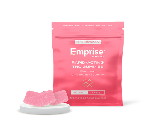 Watermelon 10 mg THC Indica Gummies-01