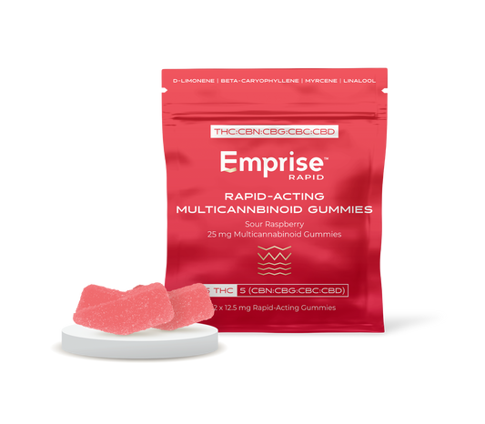 Sour Raspberry 25 mg Multicannabinoid Gummies-01
