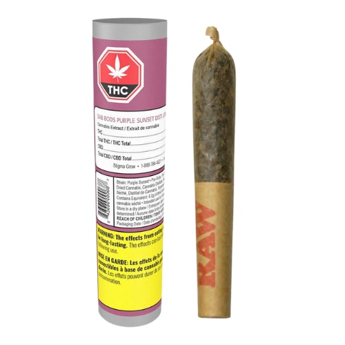 Dab Bods Purple Sunset Disti Joint Infused Pre-Roll-01